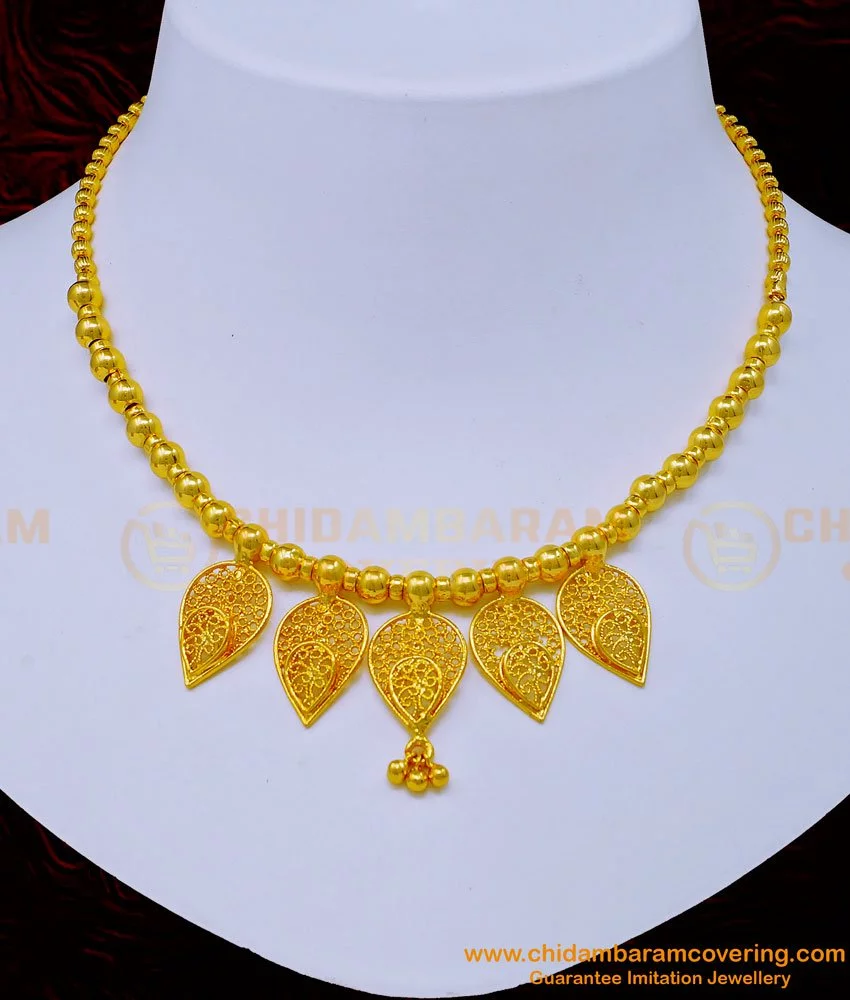 LIGHT WEIGHT GOLD NECKLACE SET WITH EARRING