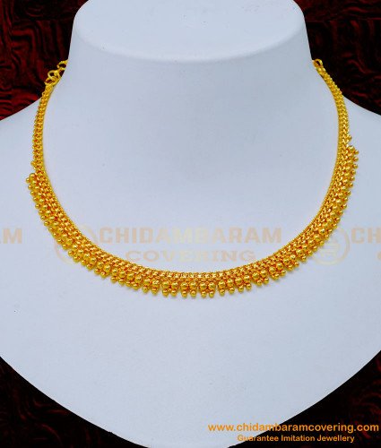 NLC1173 - Simple Necklace Design Gold Plated Jewellery Online