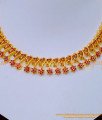 Attractive Ruby Stone Gold Necklace Designs for Women