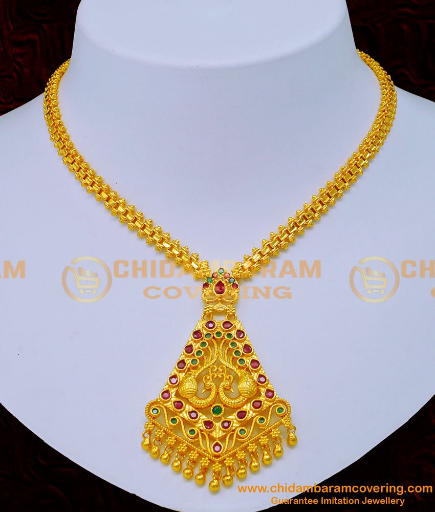 Wedding Gold Necklace Design Latest Collections Online, ruby necklace