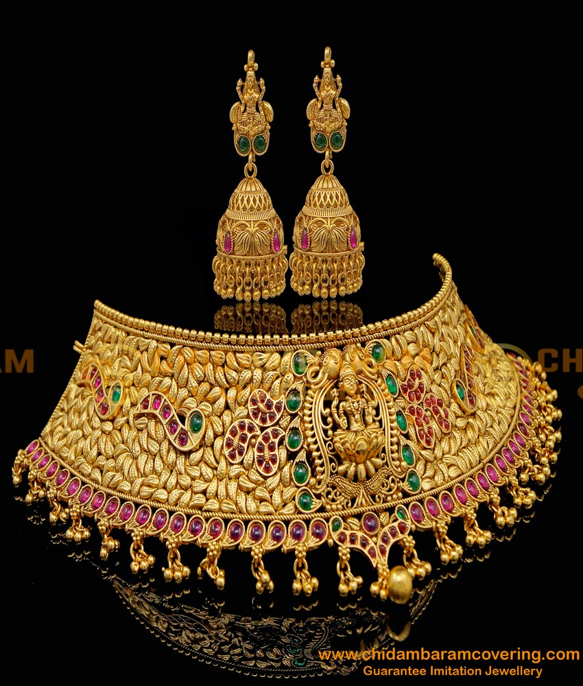 Premium Quality Antique Choker Set Indian Antique Jewellery Online Shopping