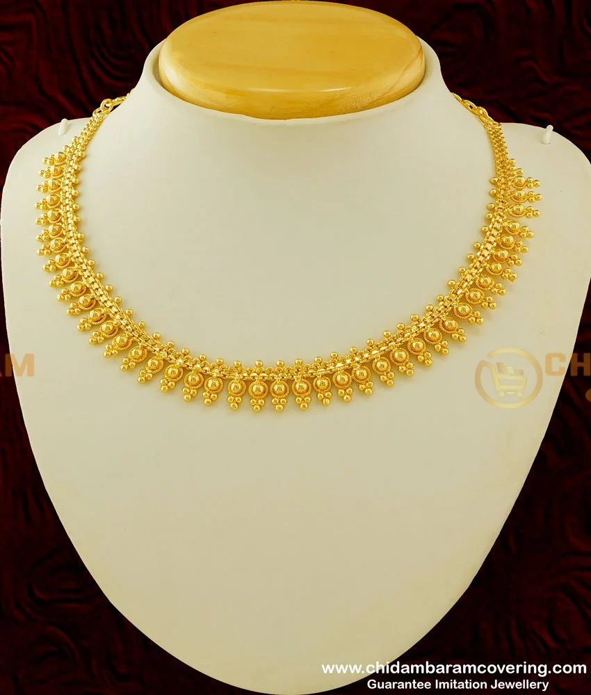 Buy Elegant New Pattern Light Weight Gold Necklace Design for Ladies