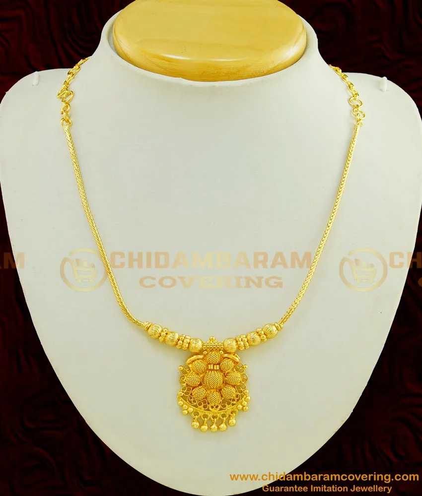 Buy Wedding Gold Design Plain Lakshmi Necklace Design