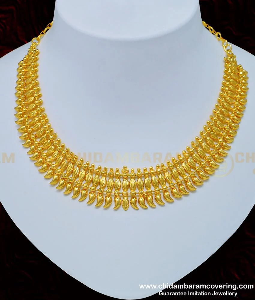 Gold Double Necklace Jewellery Set for Women