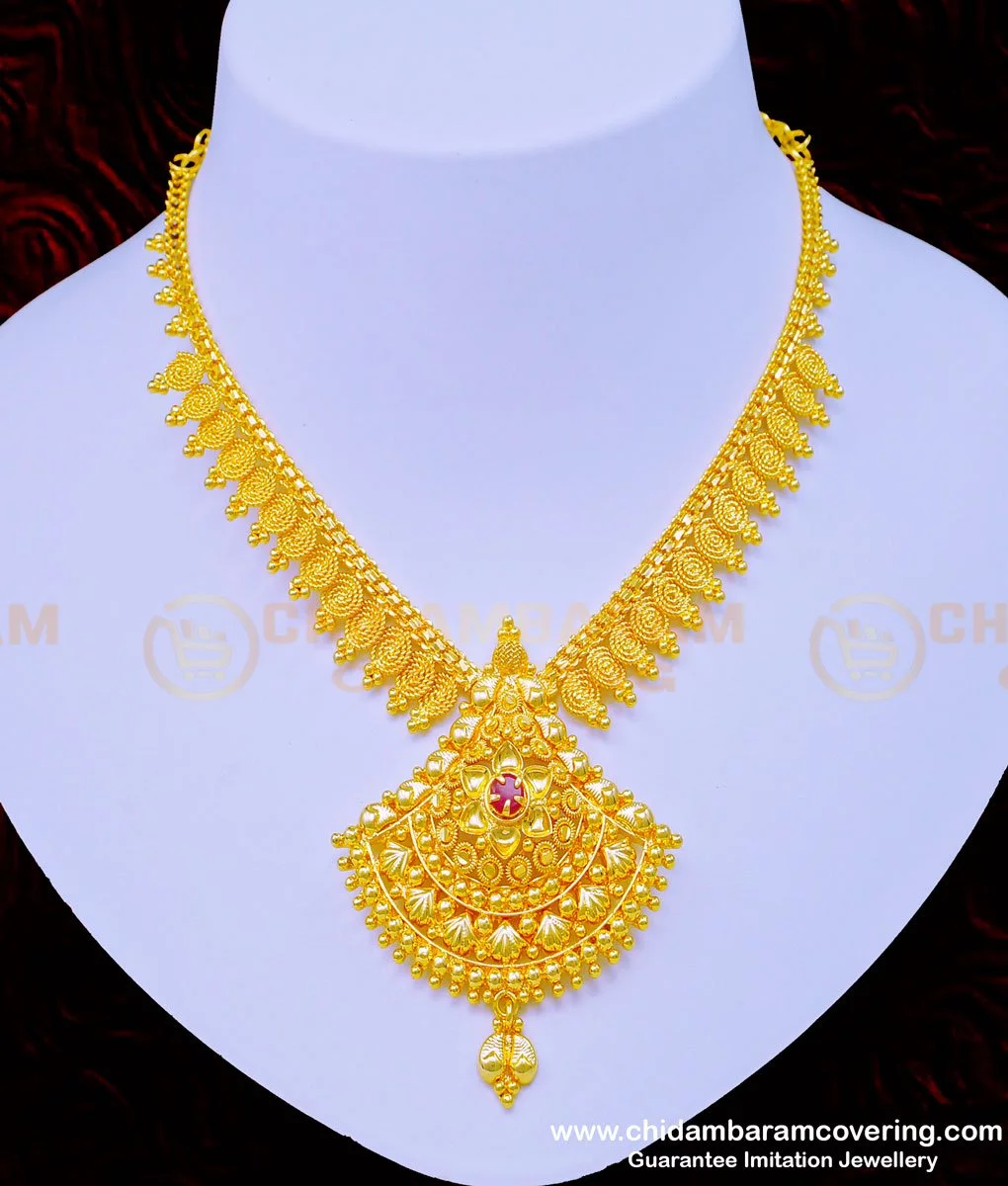 Buy MissMister Gold plated double necklace set Wedding Women Online @ ₹599  from ShopClues