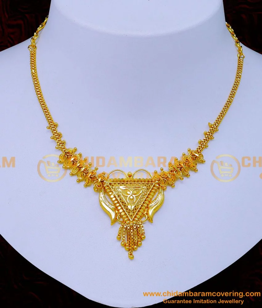 Chakra Design Bengali Bridal Gold Plated Necklace With Earrings – THE  ALANKARA-vachngandaiphat.com.vn