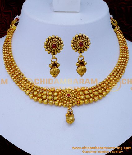 NLC1271 - Simple Party Wear Antique Necklace Designs for Women 