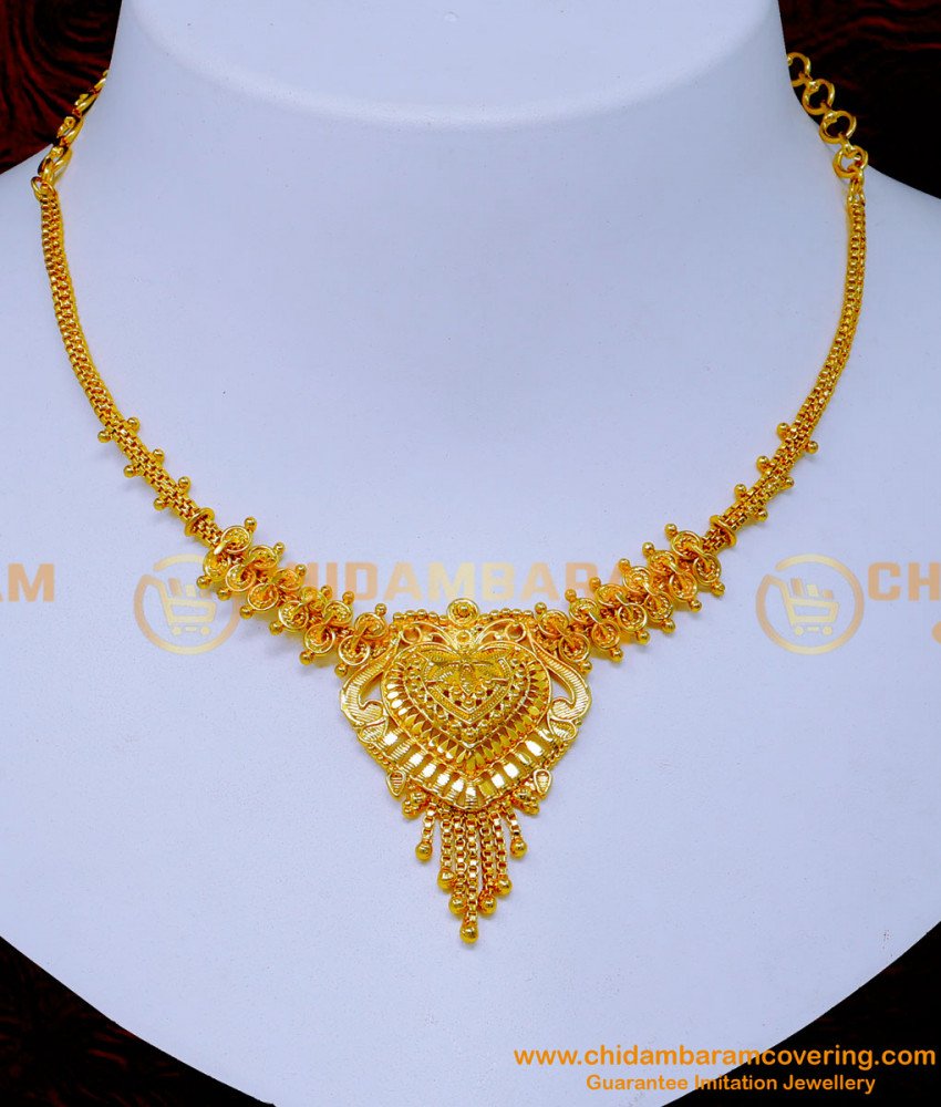 simple gold necklace design,  gold plated jewellery with guarantee, simple necklace designs artificial, simple necklace designs with price, simple necklace design for girl, bridal gold necklace designs, wedding gold necklace designs, Gold plated necklace