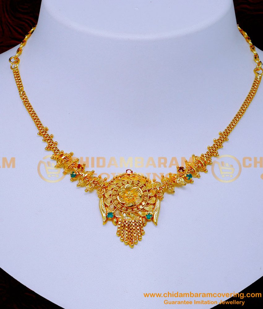 gold necklace designs with stones, simple necklace designs with stone, gold plated jewellery with guarantee, wedding modern gold necklace designs, simple necklace designs with price, simple necklace design for girl, bridal gold necklace designs, wedding gold necklace designs, Gold plated necklace