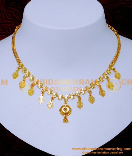 NLC1384 - Modern Necklace Designs Gold Latest One Gram Jewellery