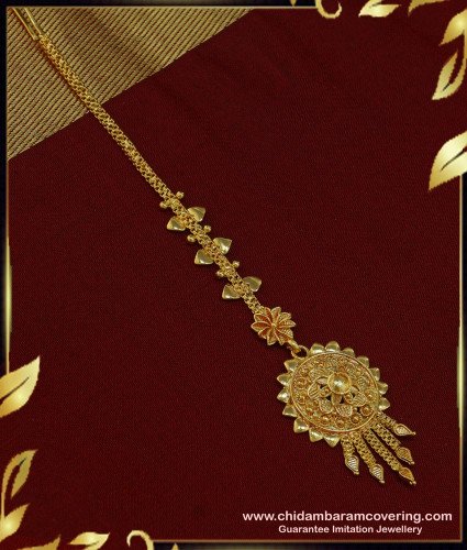 NCT173 - Attractive Flower Designs 1 Gram Gold Wedding Nethi Chutti for Women 
