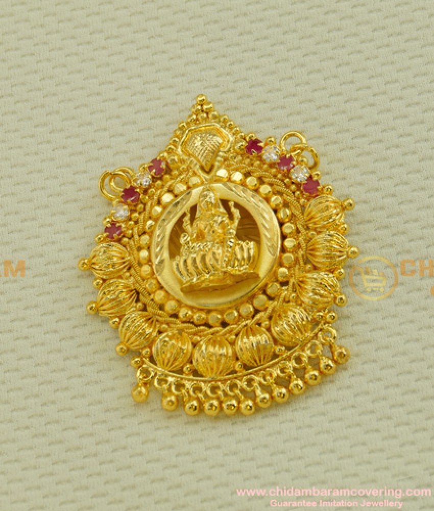 PND018 - New Collection Traditional Lakshmi Stone Pendant Low Price Buy Online