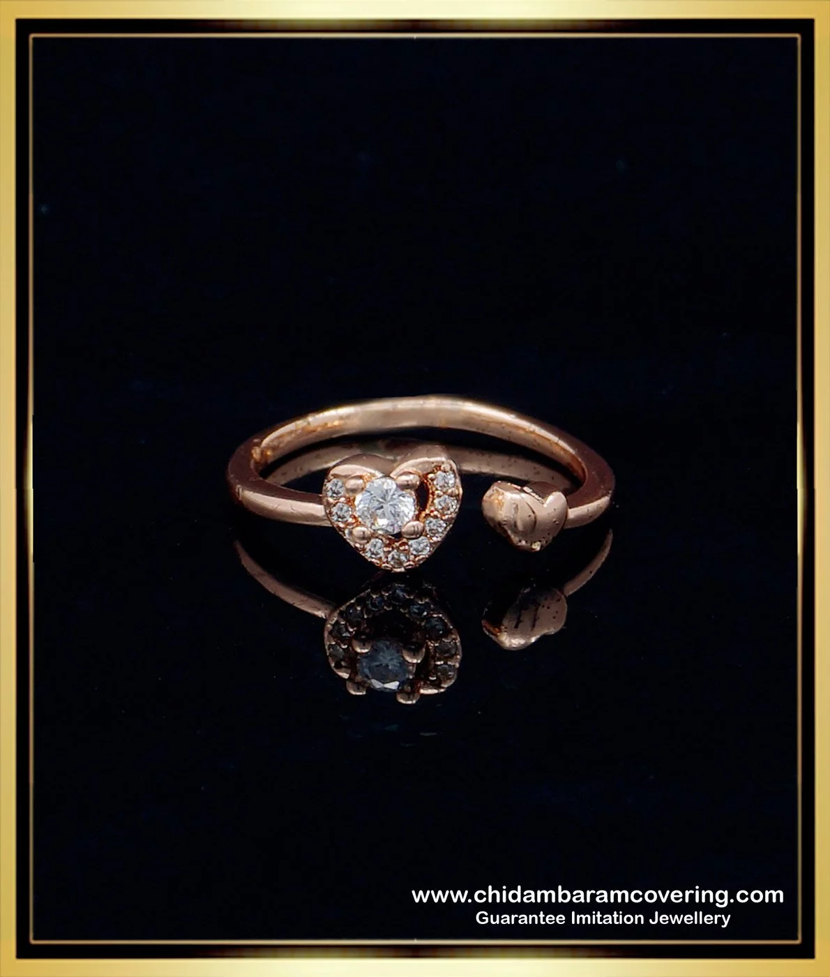 Buy Elegant Light Weight White Stone Crown Ring Design for Girls