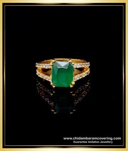 Buy OYE KUDIYE High Gold Polish Fancy Design Party wear beautiful Kundan  Stones Kundan Finger Ring Green Online at Best Prices in India - JioMart.