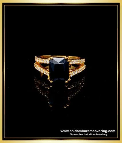 Gold tone cz white-ruby block stone finger ring dj-40049 – dreamjwell