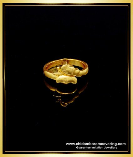 RNG238 - Small Size Original Impon Daily Use Butterfly Design Gold Plain Ring for Kids 