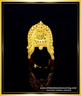 RNG242 - Traditional Impon Vangi Ring South Indian Panchaloha Jewellery Vangi Mothiram