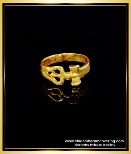 22K Gold Men's Ring with Coral - 235-GR2515 in 8.900 Grams