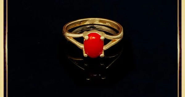 Buy Pure Impon Gold Design Daily Wear Red Coral Ring Design Indian Fashion  Jewellery
