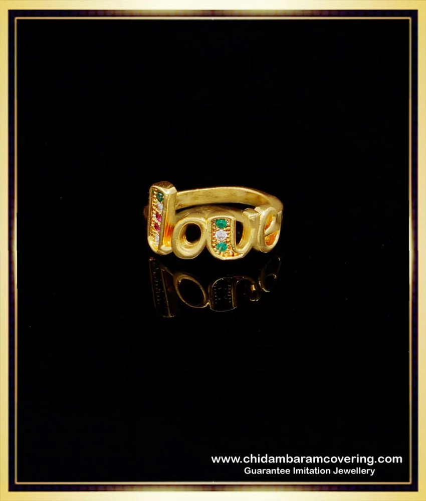 rng274 original impon ad stone stylish simple gold ring design for girl 1