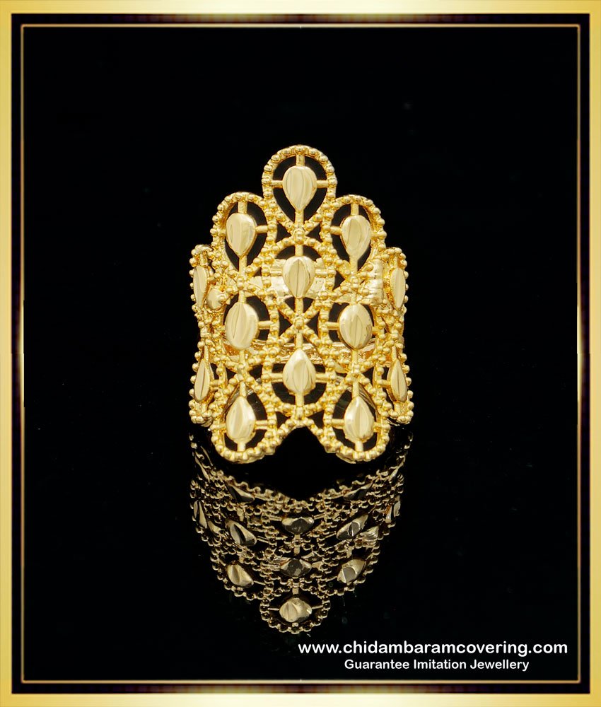 Bridal Wear Gold Plated Finger Ring Design for Wedding