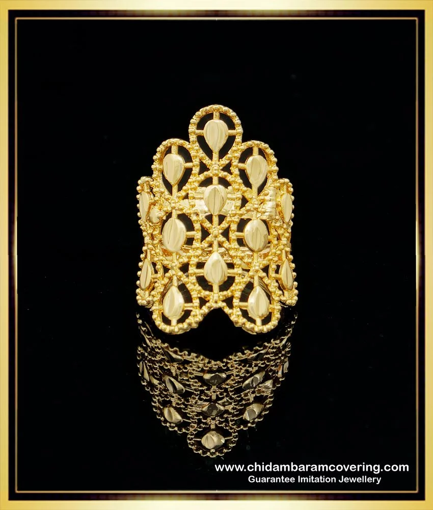 Buy Bridal Wear Gold Plated Finger Ring Design for Wedding