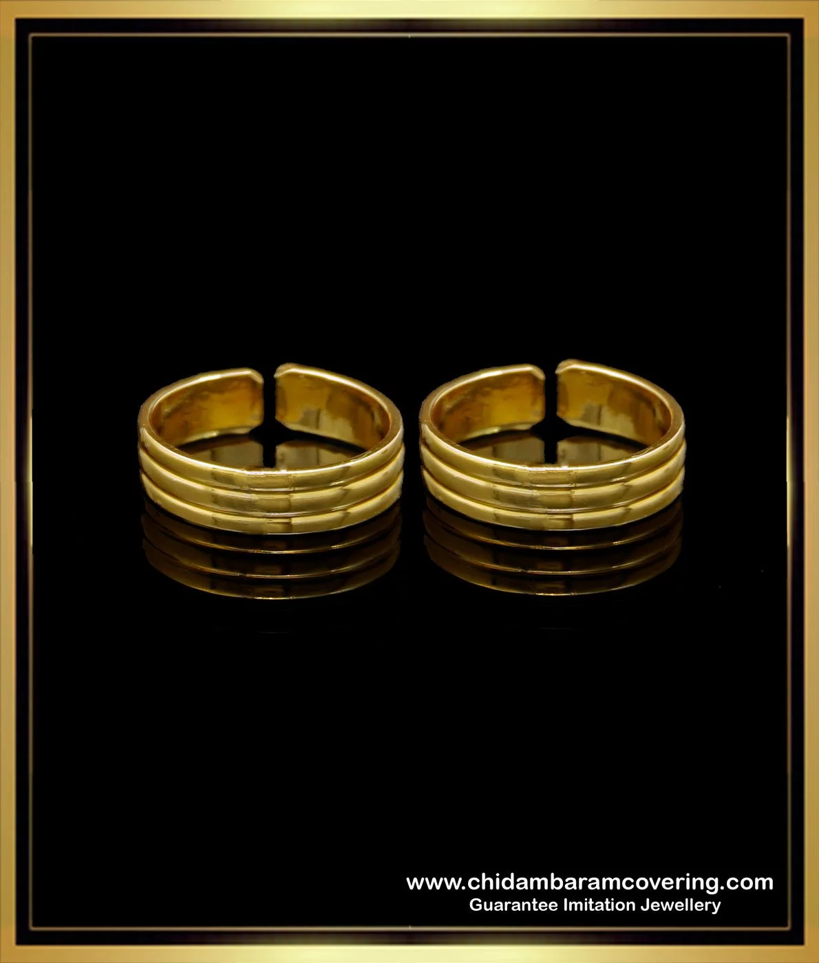 Adjustable toe ring gold plated Buy Stackable ToeRings Online India - 1 pair