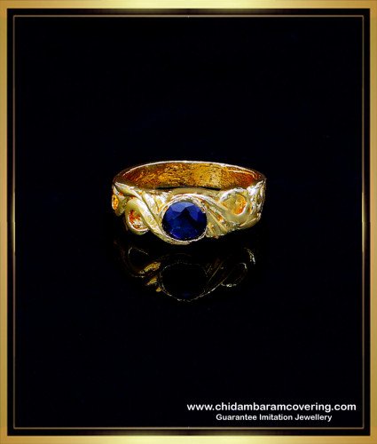 RNG322 - Attractive Gold Design Stone Original Impon Ring for Girls