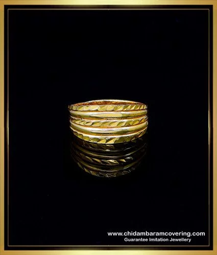 Ring in antique gold color with regular links | Golden Goose