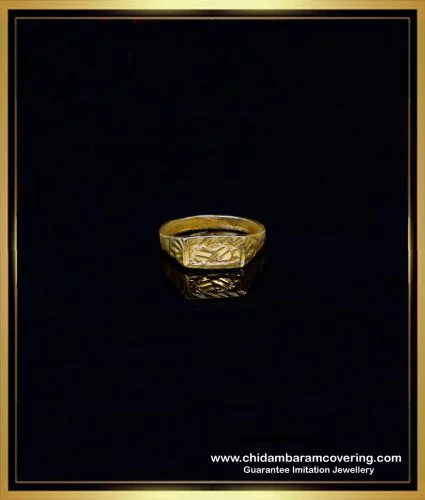 Rasi Kal Mothiram Turtle Yellow Sapphire Stone Impon Gold Finger Mens  Fashions FR1175