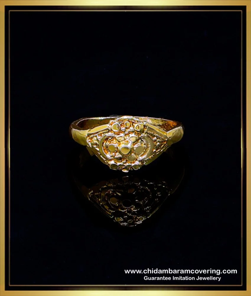 Trendy Gold Plated Mens Finger Ring Online Collections FR1384
