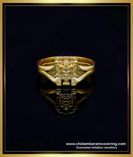 22K Gold 'Balaji' Ring with Cz For Men - 235-GR6596 in 14.950 Grams