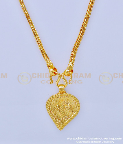 THN51-LG - 30 Inches Kerala Christian Heartin Cross Siluvai Thali Design with Chain Daily Wear One Gram Jewellery