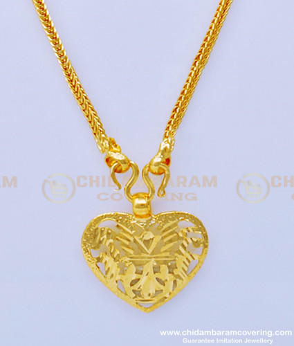 THN52 - 24 Inches Gold Plated Daily Use Christian Cross Siluvai Locket Thali Chain Design for Women